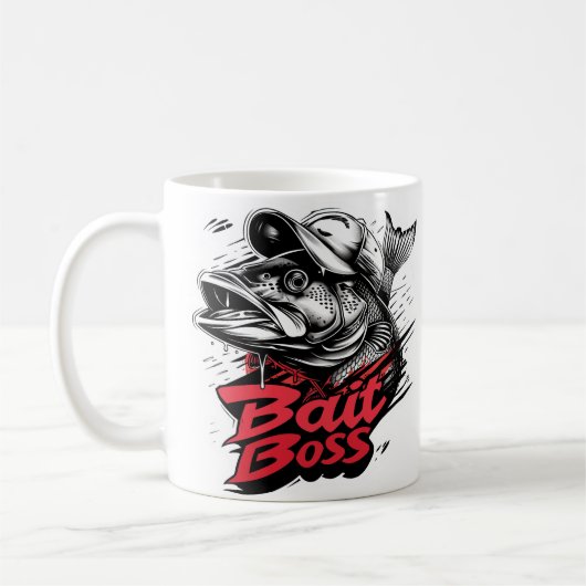 Mug Photo personnalisée Pêche "Bait Boss" (Gauche)