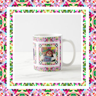 Mug Photo personnalisée Pink Green Fête des mères mama