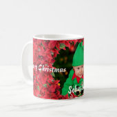 Mug Photo personnalisée pour bébé / enfant Noël (Devant gauche)