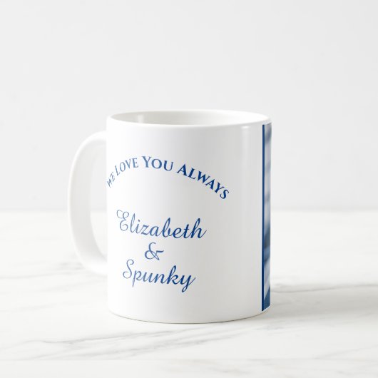 Mug Photo personnalisée que nous vous aimons (Devant gauche)