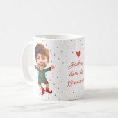 Mug Photo personnalisée Visage drôle Noël Elf Kid (Devant gauche)
