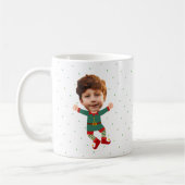 Mug Photo personnalisée Visage drôle Noël Elf Kid (Gauche)