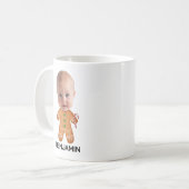 Mug Photo Personnalisée Visage drôle Noël Gingerbread  (Devant gauche)