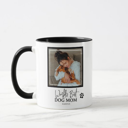 Mug Photo personnalisée World Best Chien Maman (Gauche)