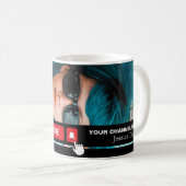 Mug Photo personnalisée, Youtube - Vlogger Publicité (Devant droit)
