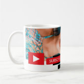 Mug Photo personnalisée, Youtube - Vlogger Publicité (Gauche)