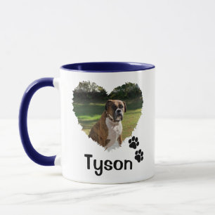 Mug Photo personnelle Coeur et pattes pour animal de c