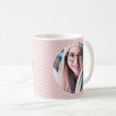 Mug Photo Pink Chevron (Devant droit)