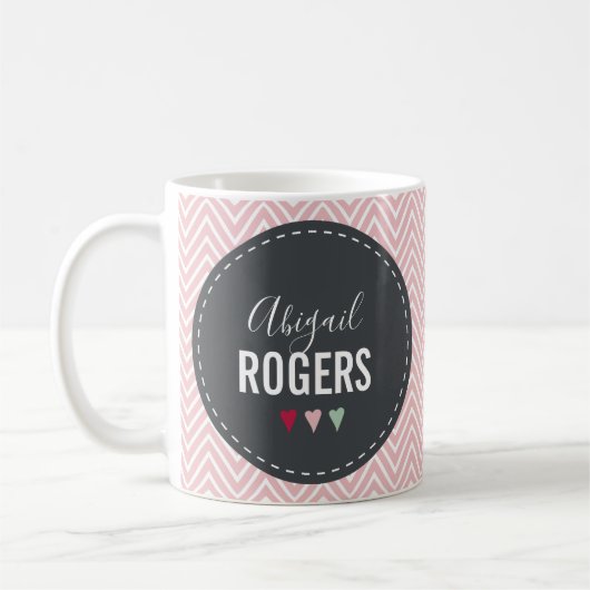 Mug Photo Pink Chevron (Gauche)