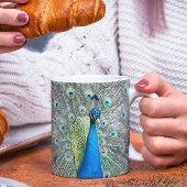 Mug Photo Plumage Peacock bleu