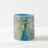 Mug Photo Plumage Peacock bleu (Centre)