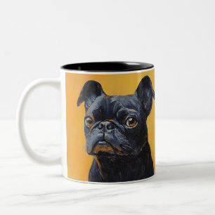 Mug photo portrait mignon Chien noir Cadeau d'art
