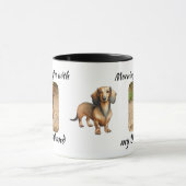 Mug Photo pour animaux de compagnie Brown Dachshund Pe (Centre)