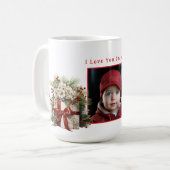 Mug Photo Présente Des Branches De Pin De Ruban Satin (Devant gauche)