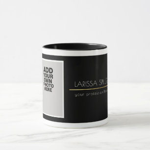 Mug photo professionnelle noire moderne