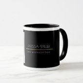 Mug photo professionnelle noire moderne (Devant droit)