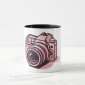 Mug Photo reflex rose tendance Personnalisée (Centre)