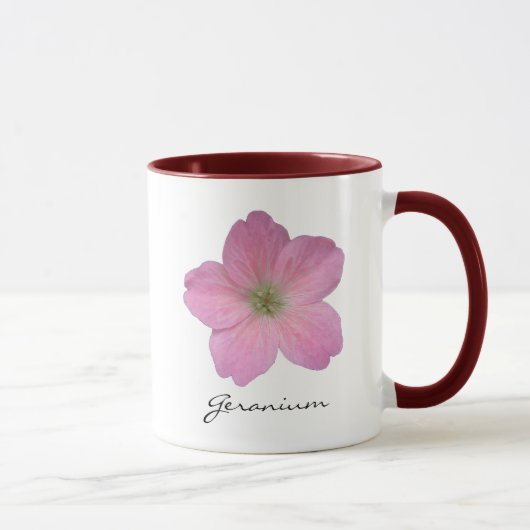 Mug Photo rose botanique de fleur de géranium avec le (Droite)