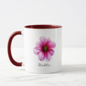 Mug Photo rose de jardin de dahlia de fleur avec le (Gauche)