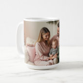 Mug Photo rose moderne Snowflakes motif (Devant gauche)