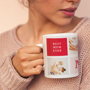 Mug Photo Rouge et rose Meilleure mère Ever Venin