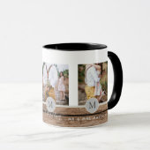 Mug Photo Rustic Collage Monogram NEWLYWEDS WEDDING (Devant droit)