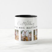Mug Photo Rustic Collage Monogram NEWLYWEDS WEDDING (Centre)