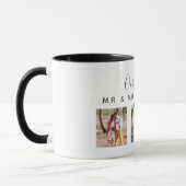 Mug Photo Rustic Collage Monogram NEWLYWEDS WEDDING (Gauche)
