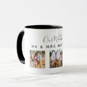 Mug Photo Rustic Collage Monogram NEWLYWEDS WEDDING (Devant gauche)