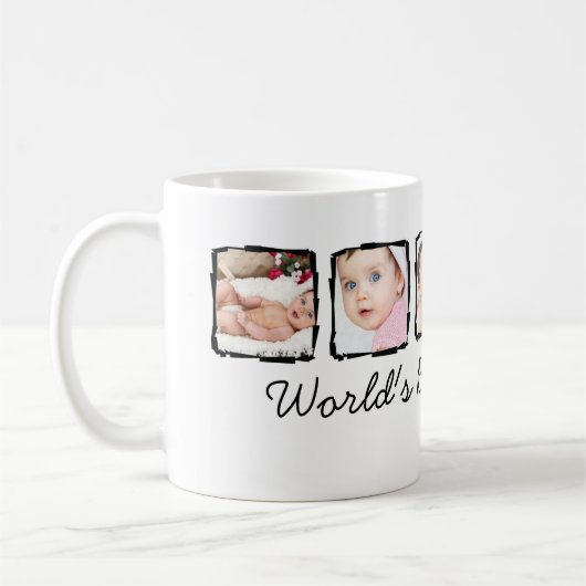 Mug Photo Scribble Frame Personnalisée Meilleure maman (Gauche)