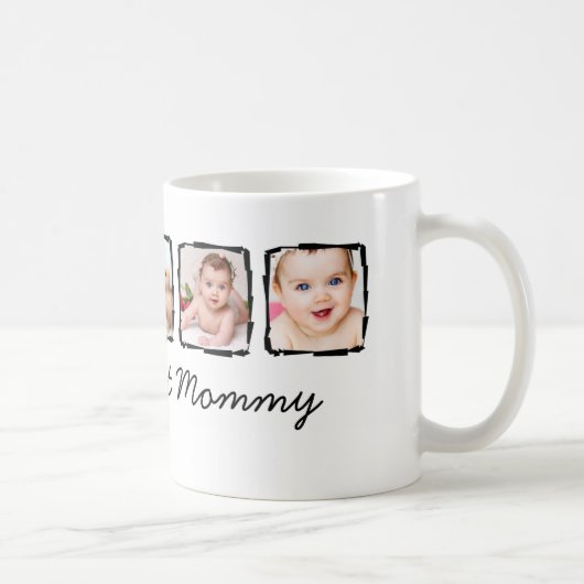 Mug Photo Scribble Frame Personnalisée Meilleure maman (Droite)