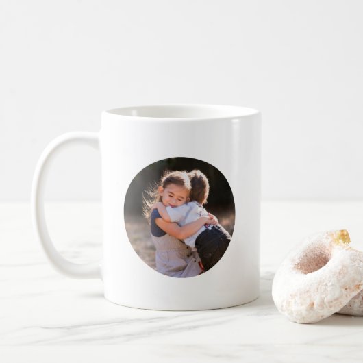 Mug Photo simple de la coutume 2 ronde (Avec donut)