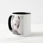 Mug Photo simple initiale de chien mignon (Devant gauche)