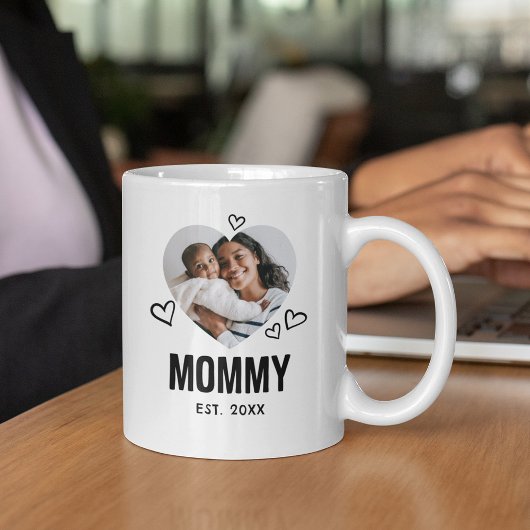 Mug Photo Sketched Mommy Heart