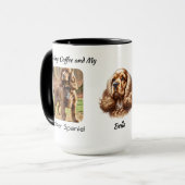 Mug Photo souvenir Cocker Spaniel Personnaliser (Devant gauche)