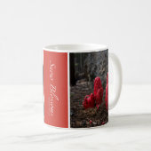 Mug Photo sur les fleurs de neige (Devant droit)
