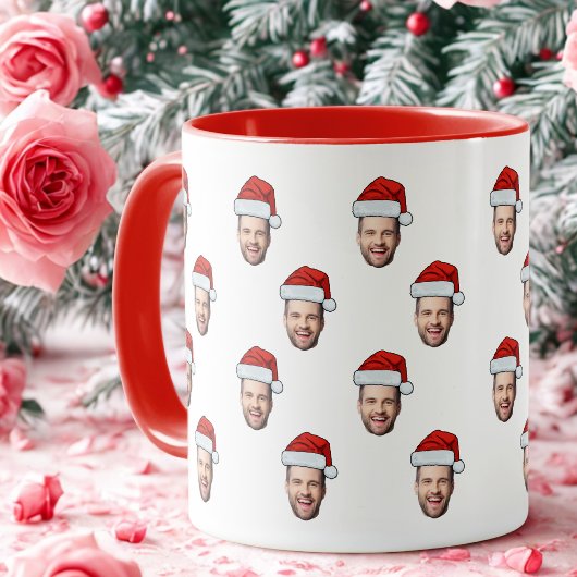 Mug Photo sur mesure Santa Hat Cadeau de Noël