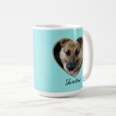 Mug Photo Template Glitter Heart With Pet Custom Name (Devant droit)