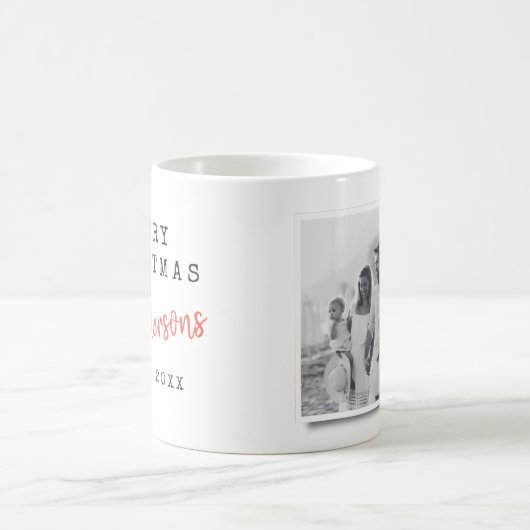 Mug Photo vintage moderne de Noël (Centre)