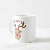 Mug Photo Visage de Renne Fille (Devant gauche)