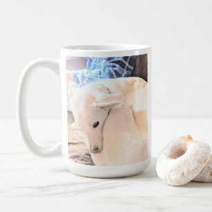 Mug Photo White Dog and Dad Fête des pères