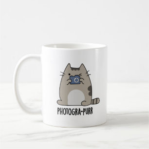 Mug Photograh-purr Funny Chat Photographe Pun