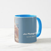 Mug Photographe bleu sur mesure (Devant droit)