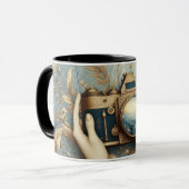 Mug photographie caméra moderne logo minime graphique (Devant gauche)