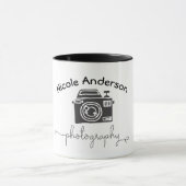 Mug Photographie Caméra moderne minimal Logo Graphique (Centre)