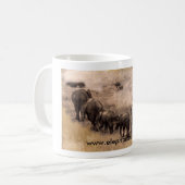 Mug Photographie d'art de famille d'éléphant (Devant gauche)