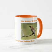 Mug Photographie de la nature Cèdre cire Oiseau (Devant droit)