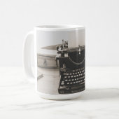 Mug Photographie de machine à écrire vintage (Devant gauche)