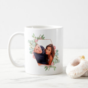 Mug Photographie de Noël géométrique à l'aquarelle