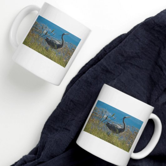 Mug Photographie d'exposition d'oiseaux de Héron bleu